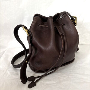 Coach 9952 Lula’s Legacy Brown Leather Drawstring Bucket Shoulder Bag